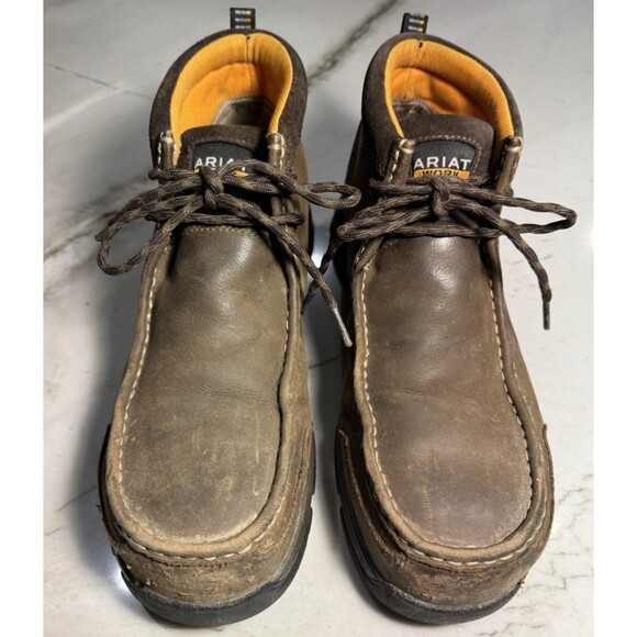 Ariat Edge LTE Moc Composite Toe Work Boot Men's 10D Brown Leather - Picture 1 of 9